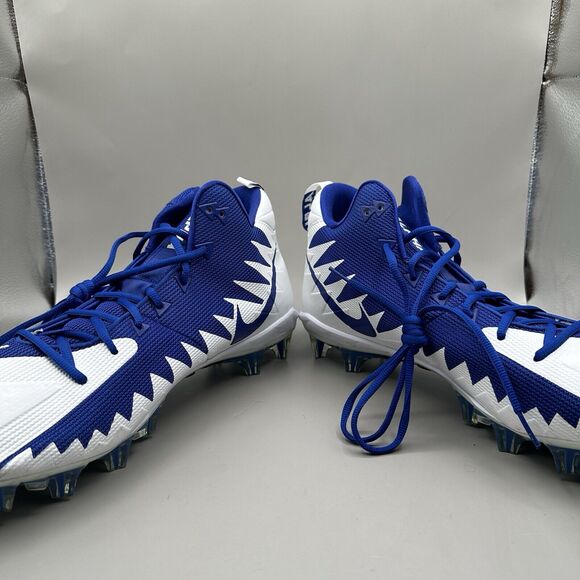 Nike Alpha Menace Pro Mid Football Cleats White Blue 866012-409 Size 15 US - Picture 5 of 10